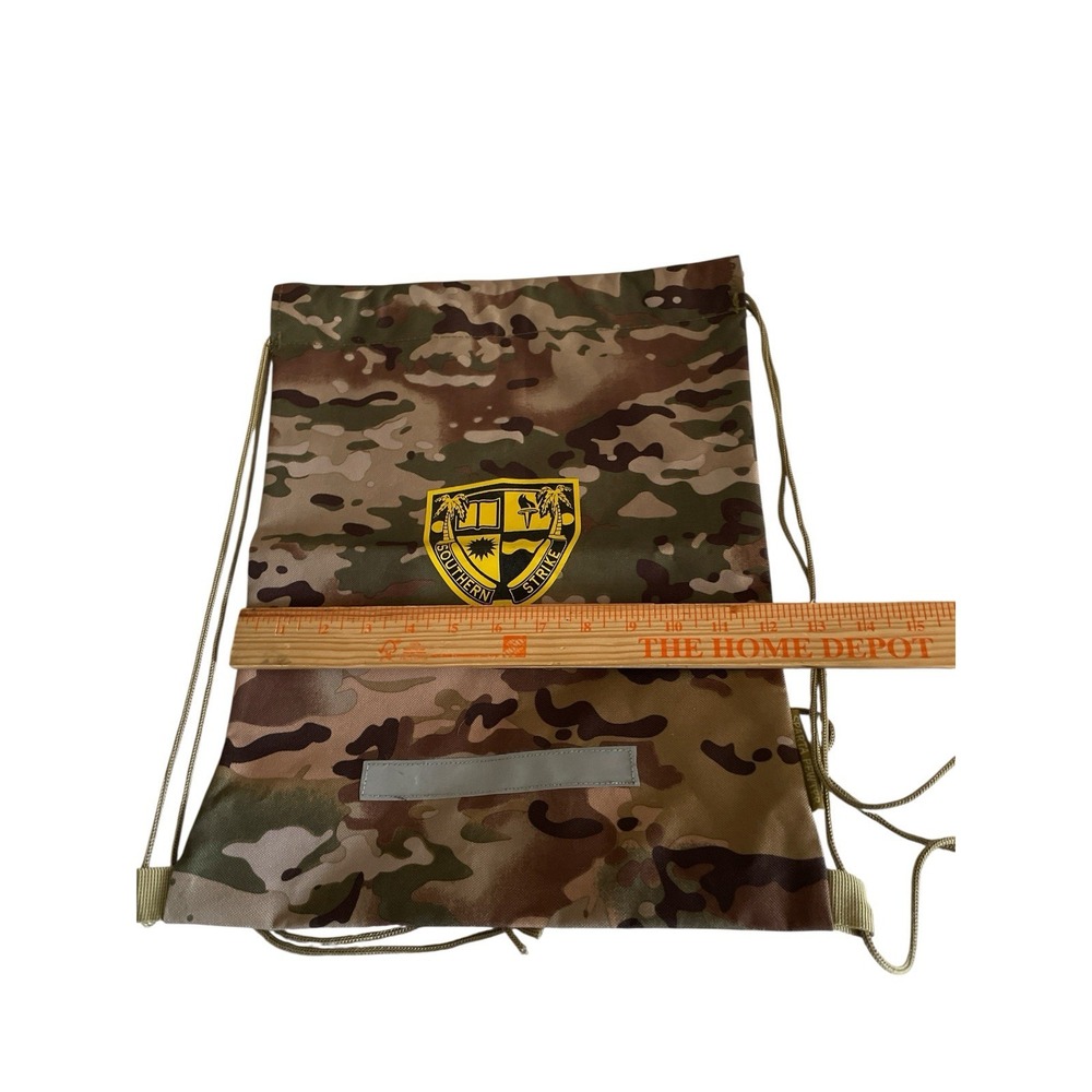 Army ROTC Southern Strike Battalion String Backpack‎ 16"x 13" Camo - Picture 5 of 6